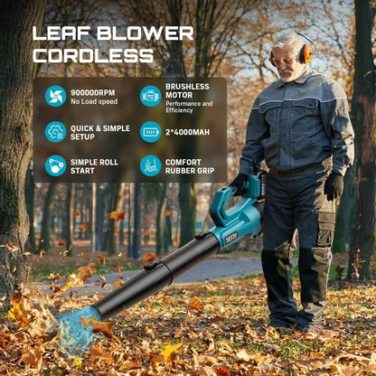 Brushless Electric Turbo Blower 780CFM Cordless Leaf Blower for snow Lawn Care