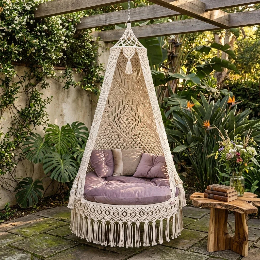 Large Hanging Basket Double Hammock Lazy Chair