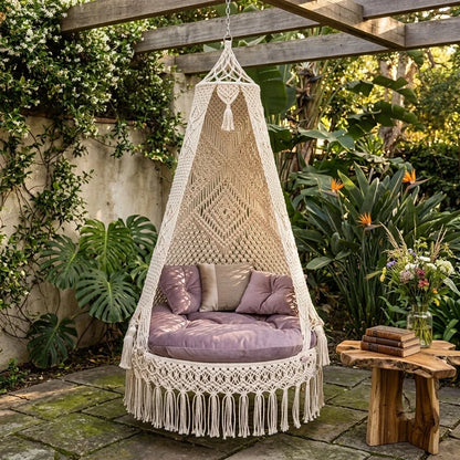 Large Hanging Basket Double Hammock Lazy Chair