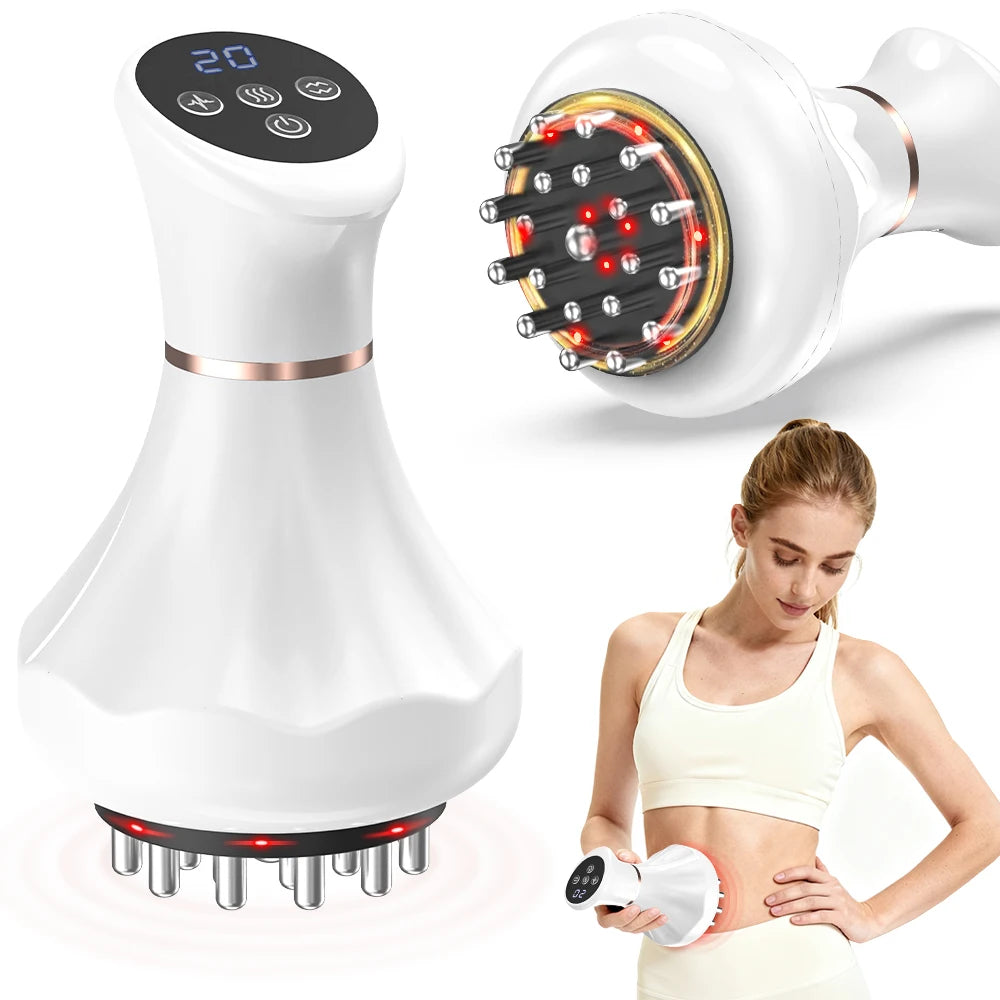 Lymphatic Drainage Massager & Anti-Cellulite Tool, Body Sculpting Machine with Heat Vibration Soothing