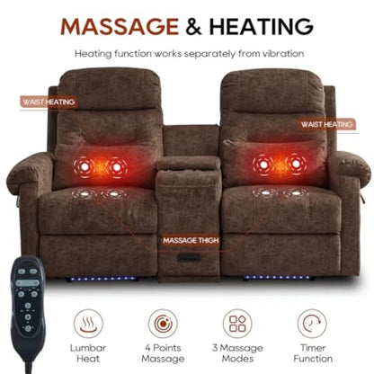 Power Lift Recliner Chair Sofa for Elderly with Massage and Heat, Dual Reclining Couches