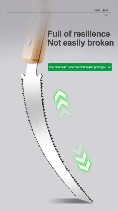 Japanese Style Non-Slip Wooden Handle Pull Saw Flush Cut Saw Flexible Handsaw Woodworking Cutting Tool