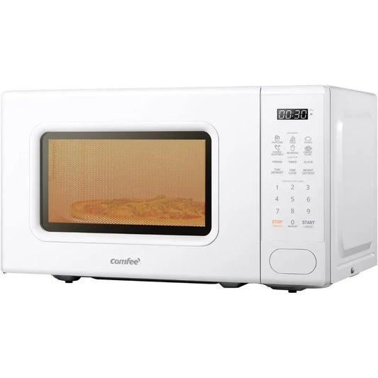 L # Retro Microwave Fast Multi-Stage Cooking, Turntable Reset Function Kitchen Timer