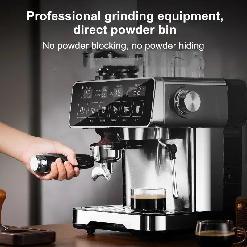 20Bar Espresso Machine with Milk Frothier – Fully Automatic Coffee Maker, Built-in Grinder, Smart Touch Screen