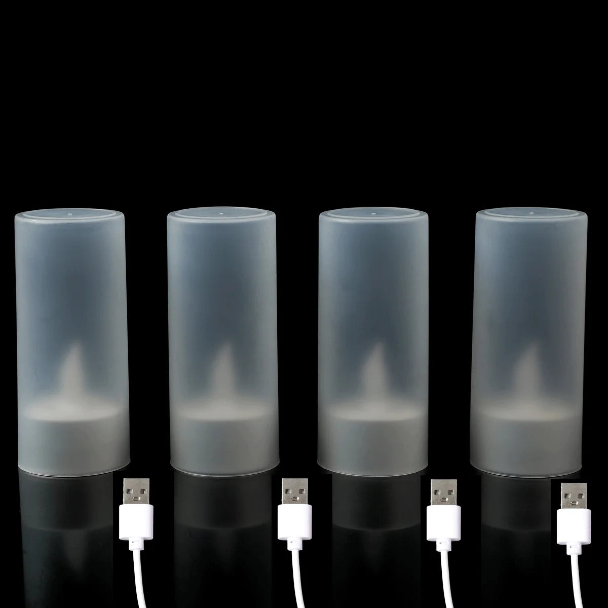 LED Candles with USB Charge, Flameless Decorative Rechargeable Tea Lights