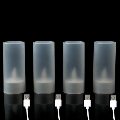 LED Candles with USB Charge, Flameless Decorative Rechargeable Tea Lights