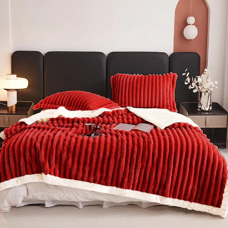 1pc Weighted Fleece Blanket -Soft, Warm, Throw