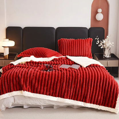 1pc Weighted Fleece Blanket -Soft, Warm, Throw