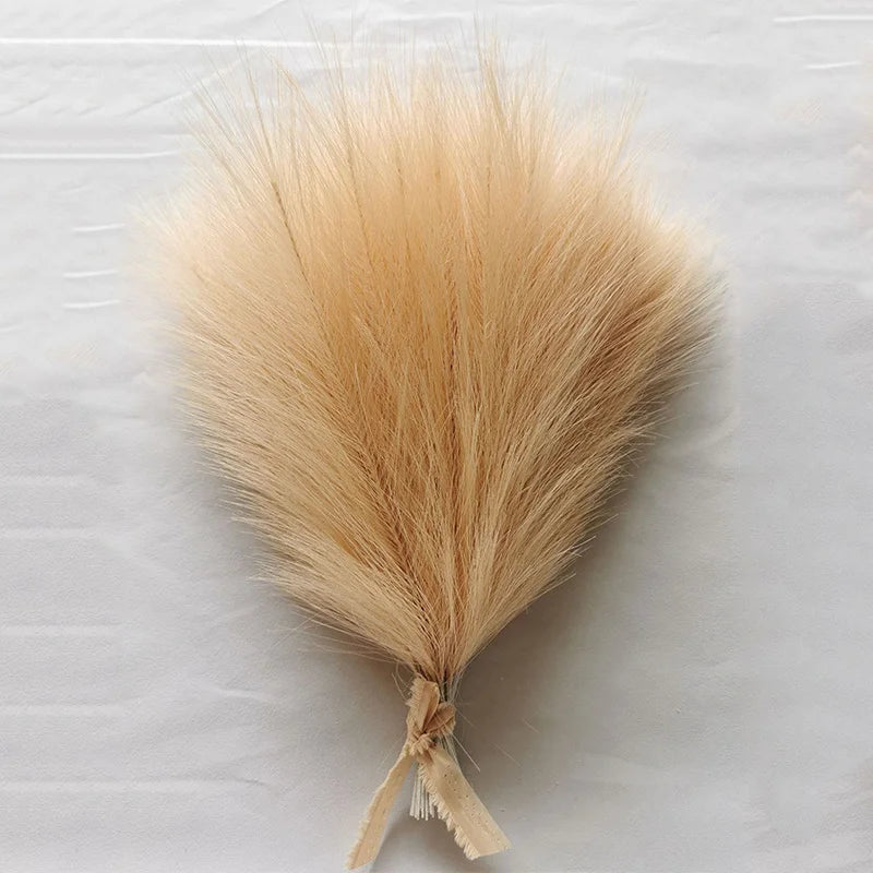 10/30 Pcs Artificial Pampas Grass Fluffy Reed Bouquet Boho Decoration Table Flower Arrangement