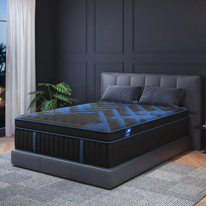 12"Gel Memory Foam Hybrid Pocket Spring Mattress in A Box, Medium Firm Motion Isolation