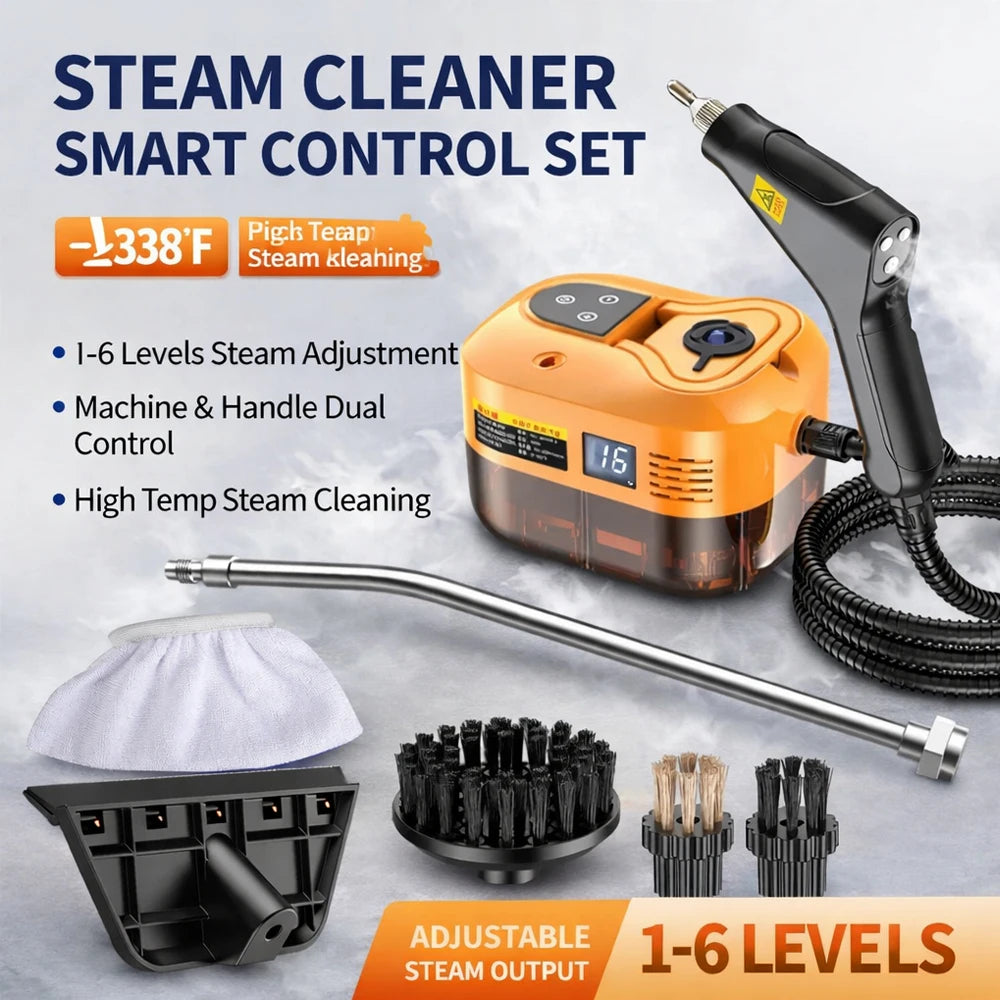 Handheld High Pressure Steam Cleaner High Temperature Machine For Kitchen Car Sofa Window Tile Mirror