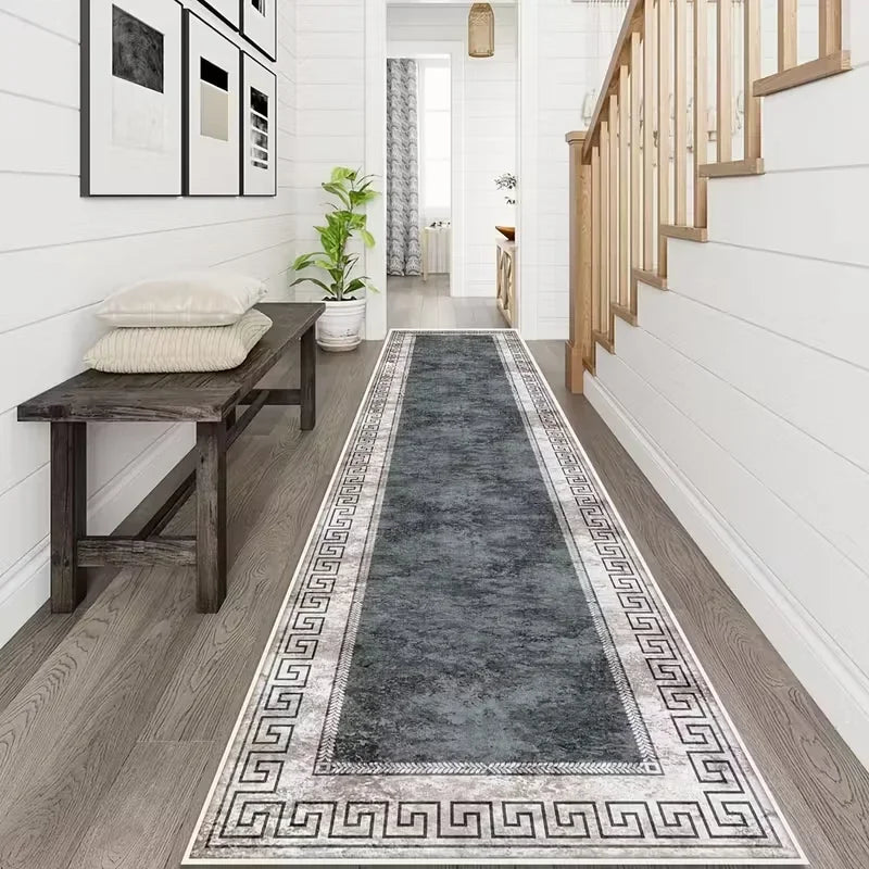 VIKAMA Minimalist Geometric Rug Non-Slip and Stain-Resistant Entrance