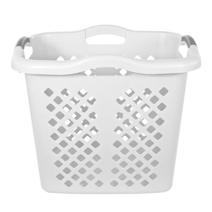 Plastic Laundry Basket with 4 Handles Breathable Ventilation Durable Versatile Laundry