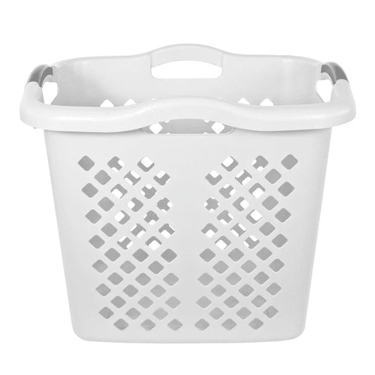 Plastic Laundry Basket with 4 Handles Breathable Ventilation Durable Versatile Laundry