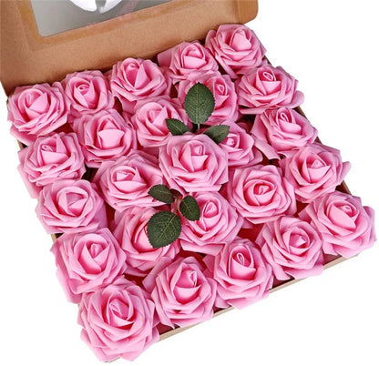 10~100pcs Rose Artificial Flowers Foam Fake Roses Wedding Bouquets Centerpieces