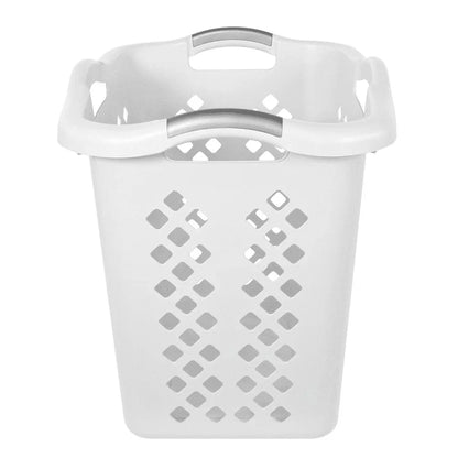 Plastic Laundry Basket with 4 Handles Breathable Ventilation Durable Versatile Laundry