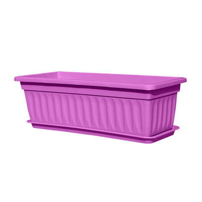 Rectangular Plastic Planter Multi-Color Gardening Container for Vegetables Herbs and Flowers