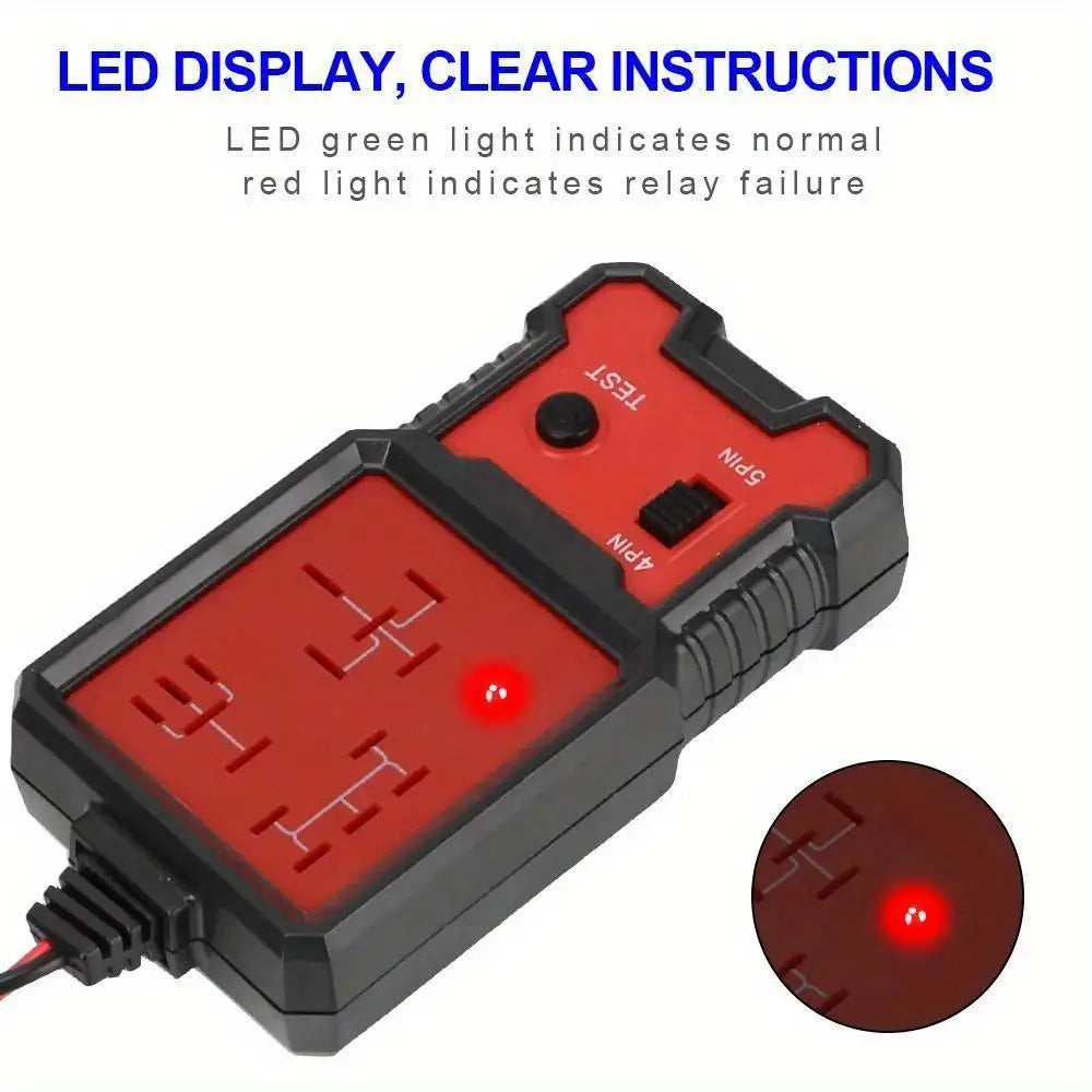 Car Voltage Tester Universal 12V Car Battery Checker Automotive Electronic Relay Tester LED Indicator Light