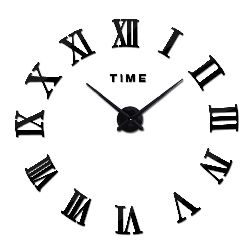 Large 3D Wall Clock Luminous Classic Wall DIY Digital Wall Stickers