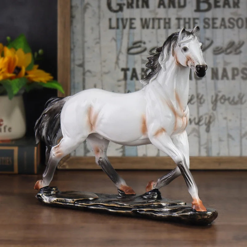 Style vintage resin horse sculpture