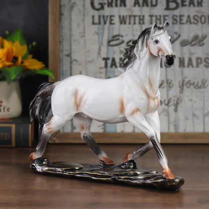 Style vintage resin horse sculpture
