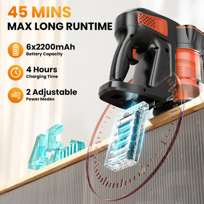 Cordless Stick Vacuum  6-in-1 Lightweight Handheld Vacuum
