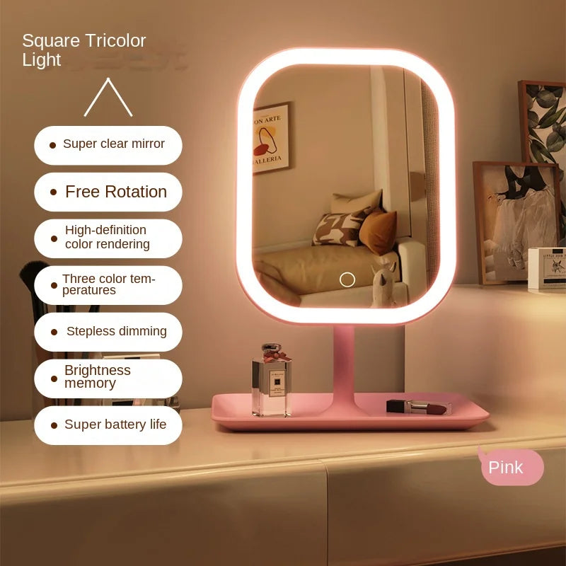 Vanity Mirror 3 Color Light LED Makeup Touching