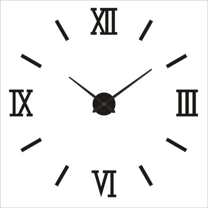 Large 3D Wall Clock Luminous Classic Wall DIY Digital Wall Stickers