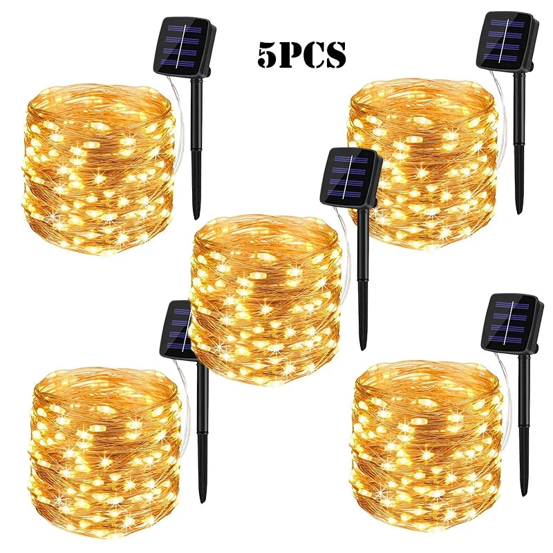 Solar LED Light Outdoor Garden Fairy Light String Led Twinkle Waterproof Light