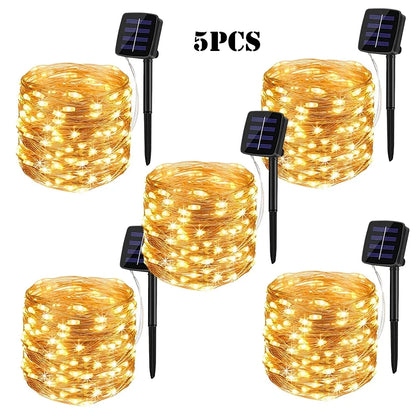 Solar LED Light Outdoor Garden Fairy Light String Led Twinkle Waterproof Light
