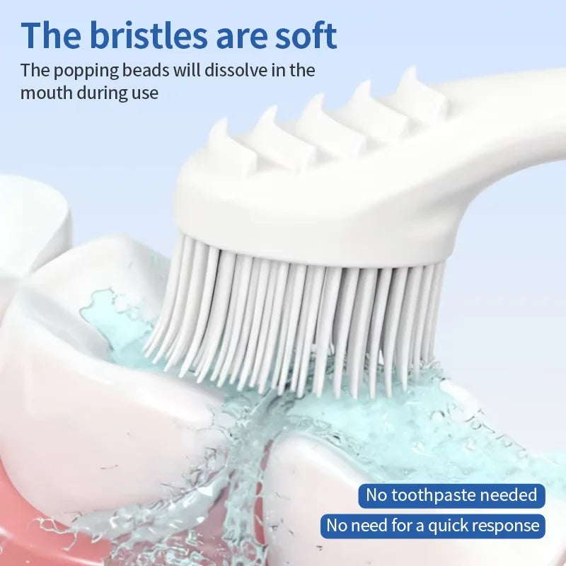 20pcs/box Portable 4-in-1 Toothbrush Toothpick Tongue Scraper for Travel Oral Cleaning Disposable Toothbrush