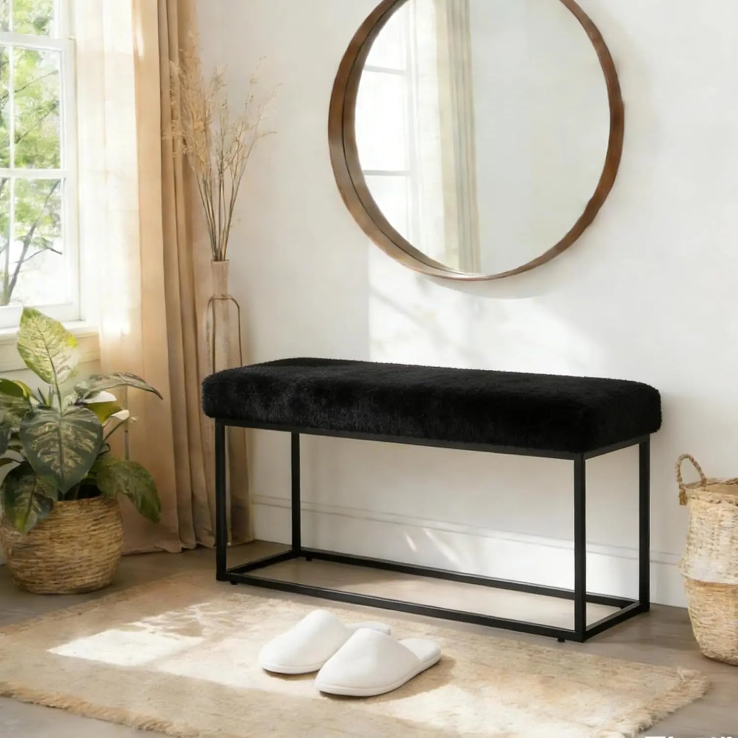 Shoe Storage entryway Bench with seat cushion Flip Drawers & Lift Top Storage Box,3-Tier Short Shoe