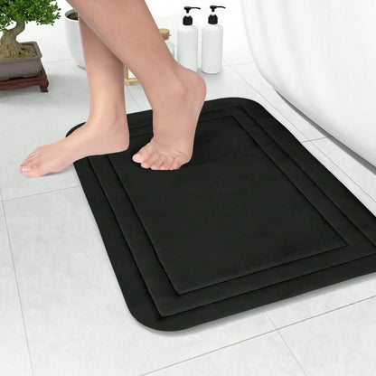 1Pc Memory Foam High-Density Fast Drying Absorbent Carpet, Super Soft Anti-Skid Bathmat