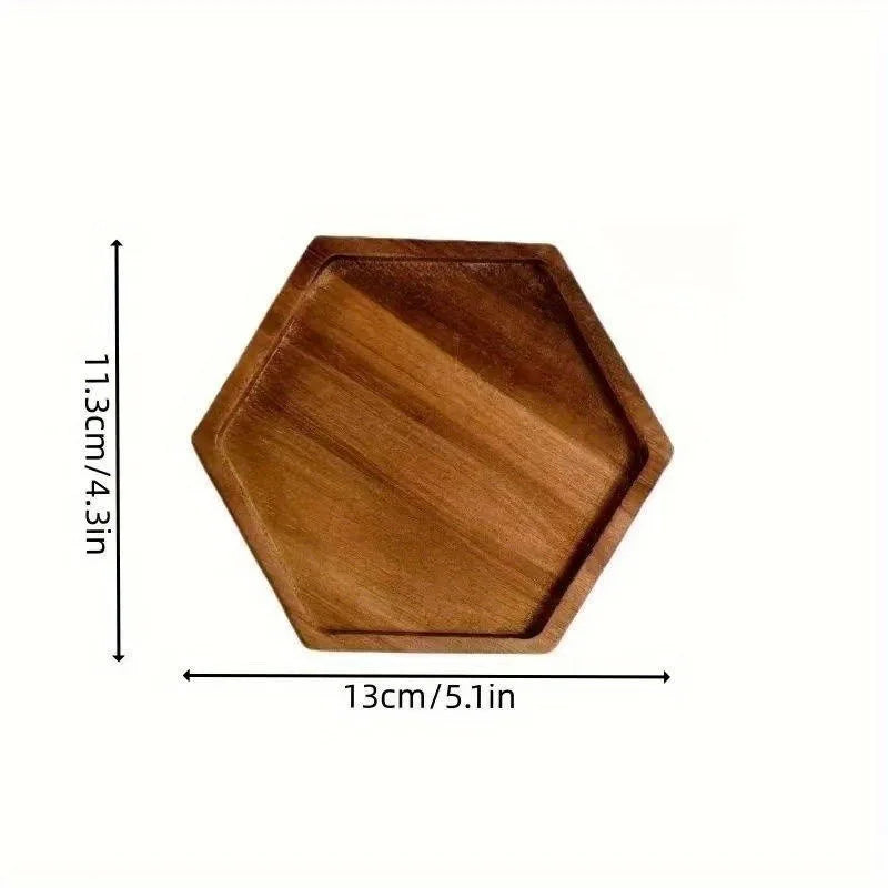 Japanese solid wood fruit plate multi-size high-value snack plate