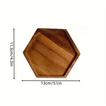 Japanese solid wood fruit plate multi-size high-value snack plate