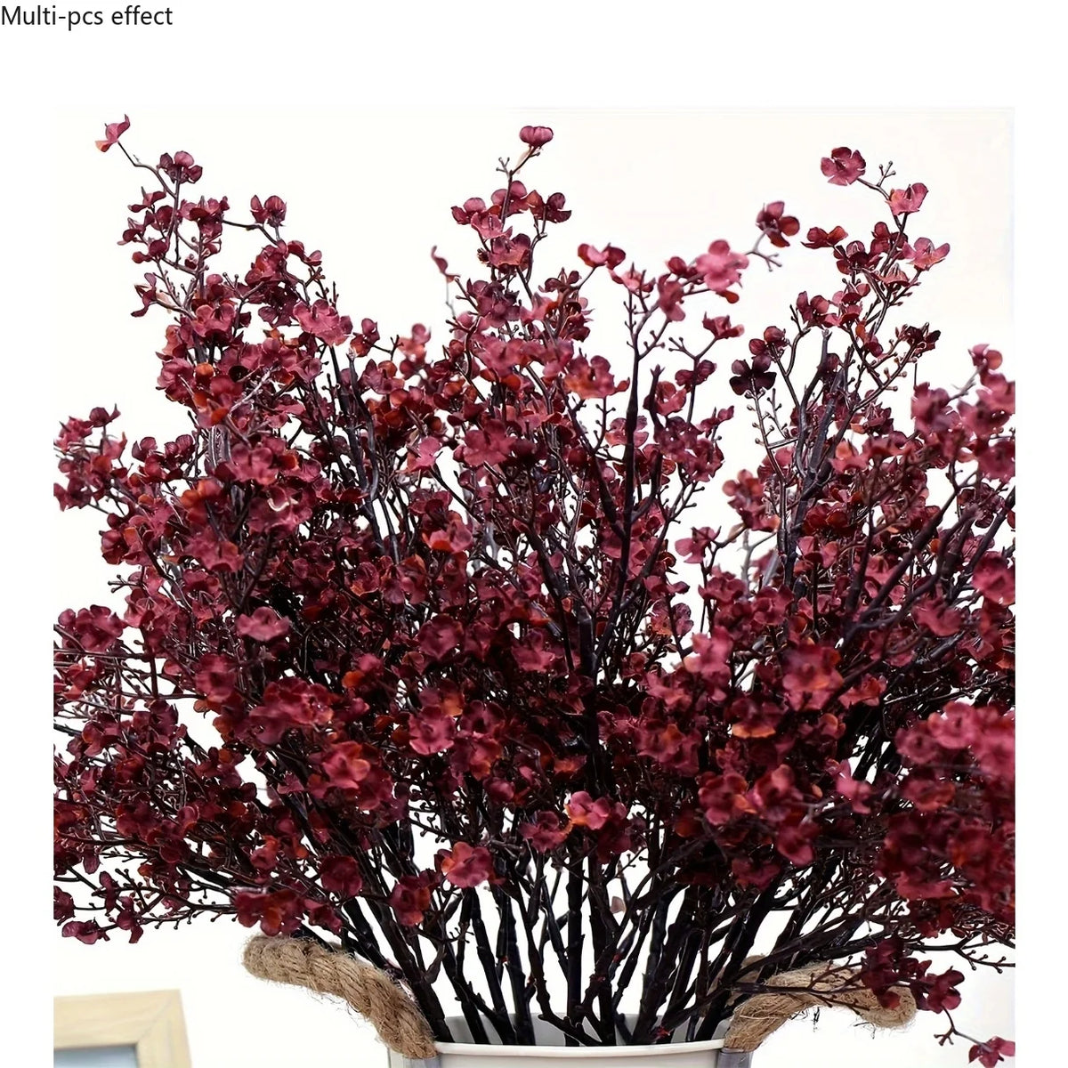 Burgundy Bouquets Artificial Flowers for Elegant Weddings, Home Garden Decor, Halloween Christmas Decor