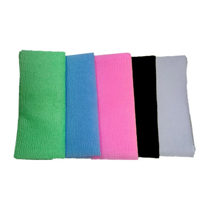 5 Pcs Extra Long Exfoliating Bath Towels, Soft Nylon Body Scrubber Shower Towels.