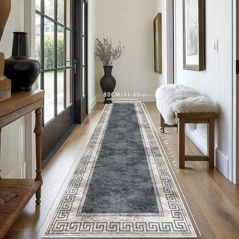 VIKAMA Minimalist Geometric Rug Non-Slip and Stain-Resistant Entrance
