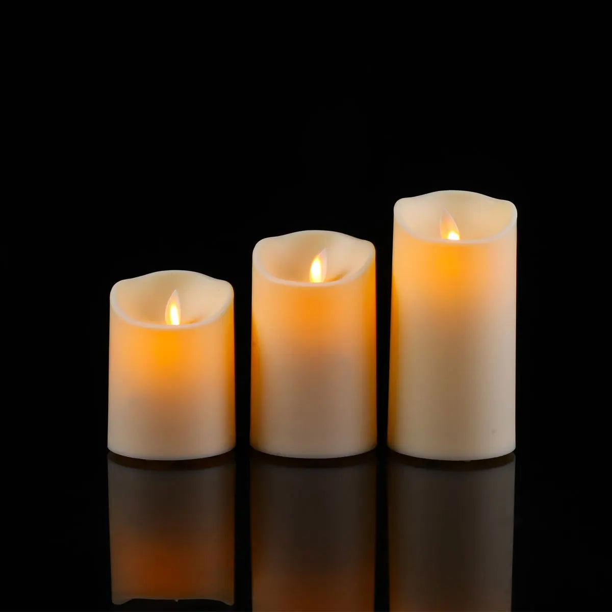 Flameless LED Rechargeable Candles with Dancing Flame Pillar Candles