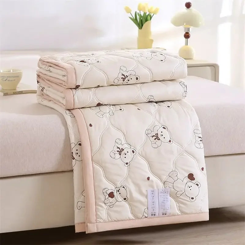 Washed Cotton Summer Quilt - Skin-Friendly Brushed Summer Cool Quilt
