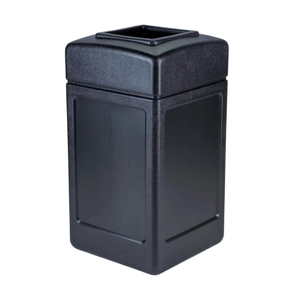 Open-Top Indoor/Outdoor Square 42 Gallon Large Waste Trash Container Bin