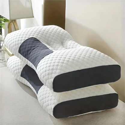 2pcs Massage Neck Pillows Adjustable Ergonomic Orthopedic Contour Support, High-Quality Pillow Core,