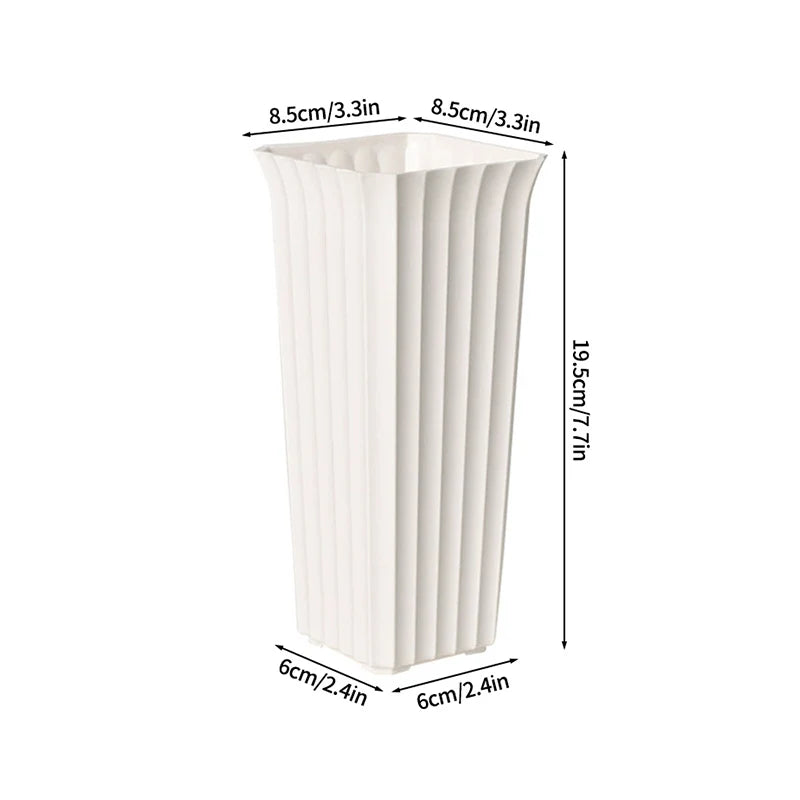 Simple Plastic Vase Pots for Plants Flower Arrangement Vase Decorative