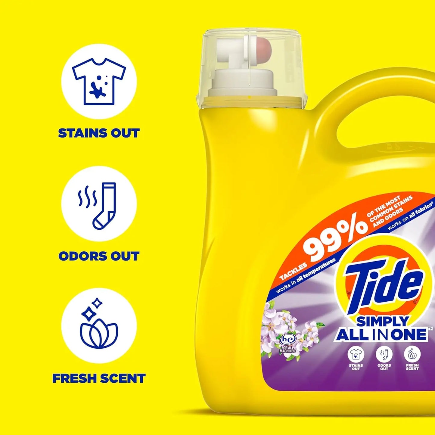 Berry Blossom Scent All-In-One Liquid Laundry Detergent, 89 Loads, 117 fl oz