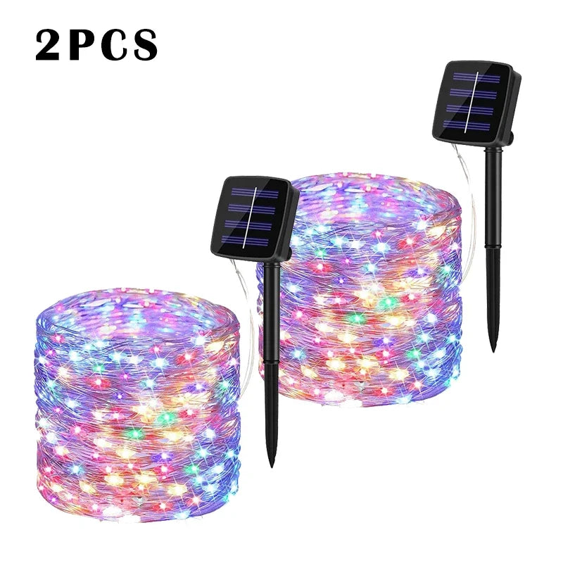 Solar LED Light Outdoor Garden Fairy Light String Led Twinkle Waterproof Light