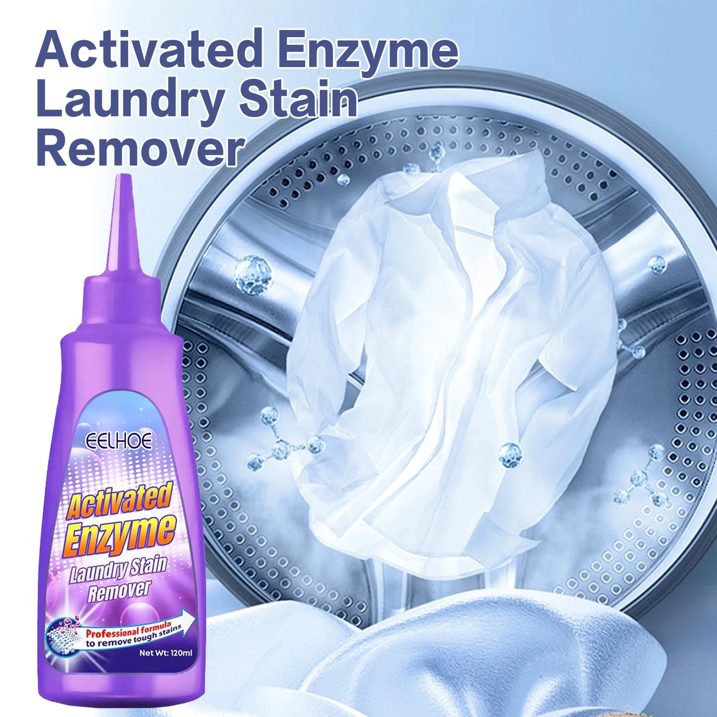 120ml Laundry Stain Remover Portable Active Enzyme Cleaning Agent