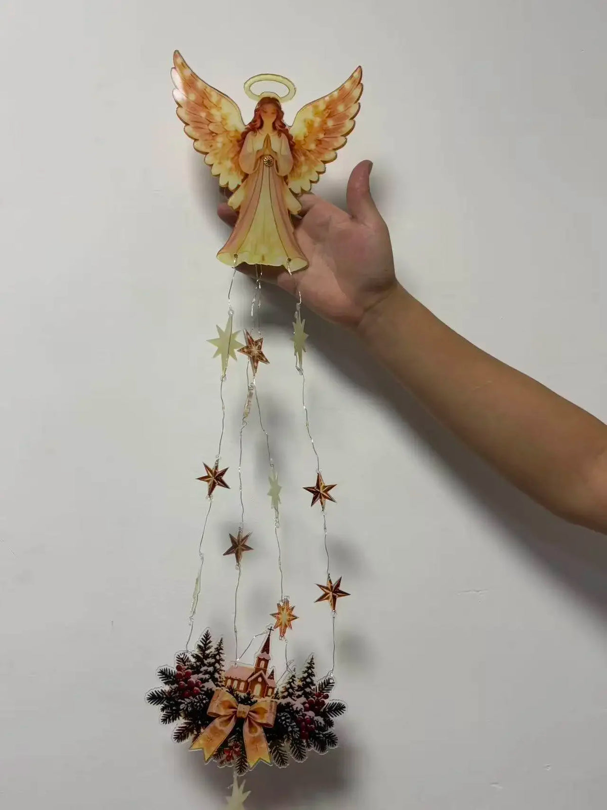 Christmas Lighted Nativity Wall Ornament LED Glowing Hanging Decoration