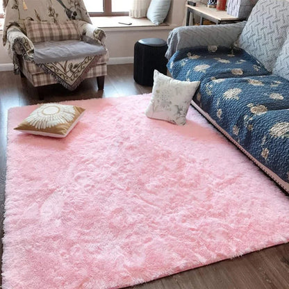 Bedroom Carpet Soft Decoration White Fluffy Large Kids Bedside Rugs
