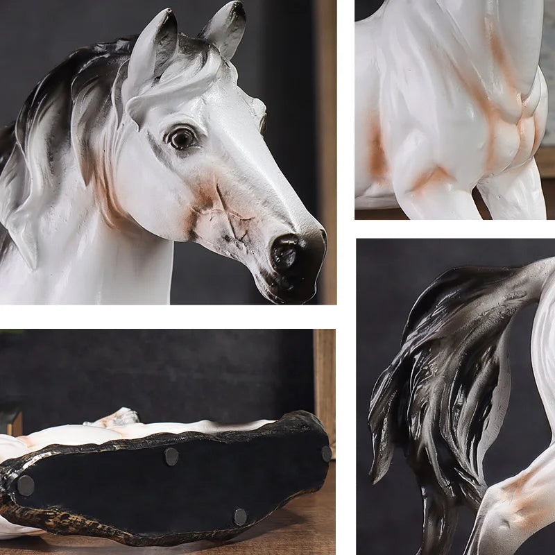 Style vintage resin horse sculpture