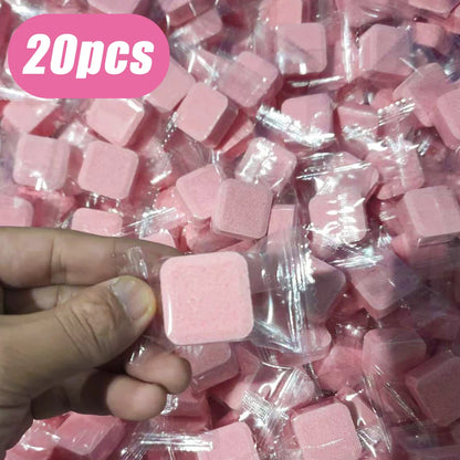 3-20Pcs Effervescent Tablet Toilet Cleaner Deodorant Remover Urine Stain Yellow Dirt